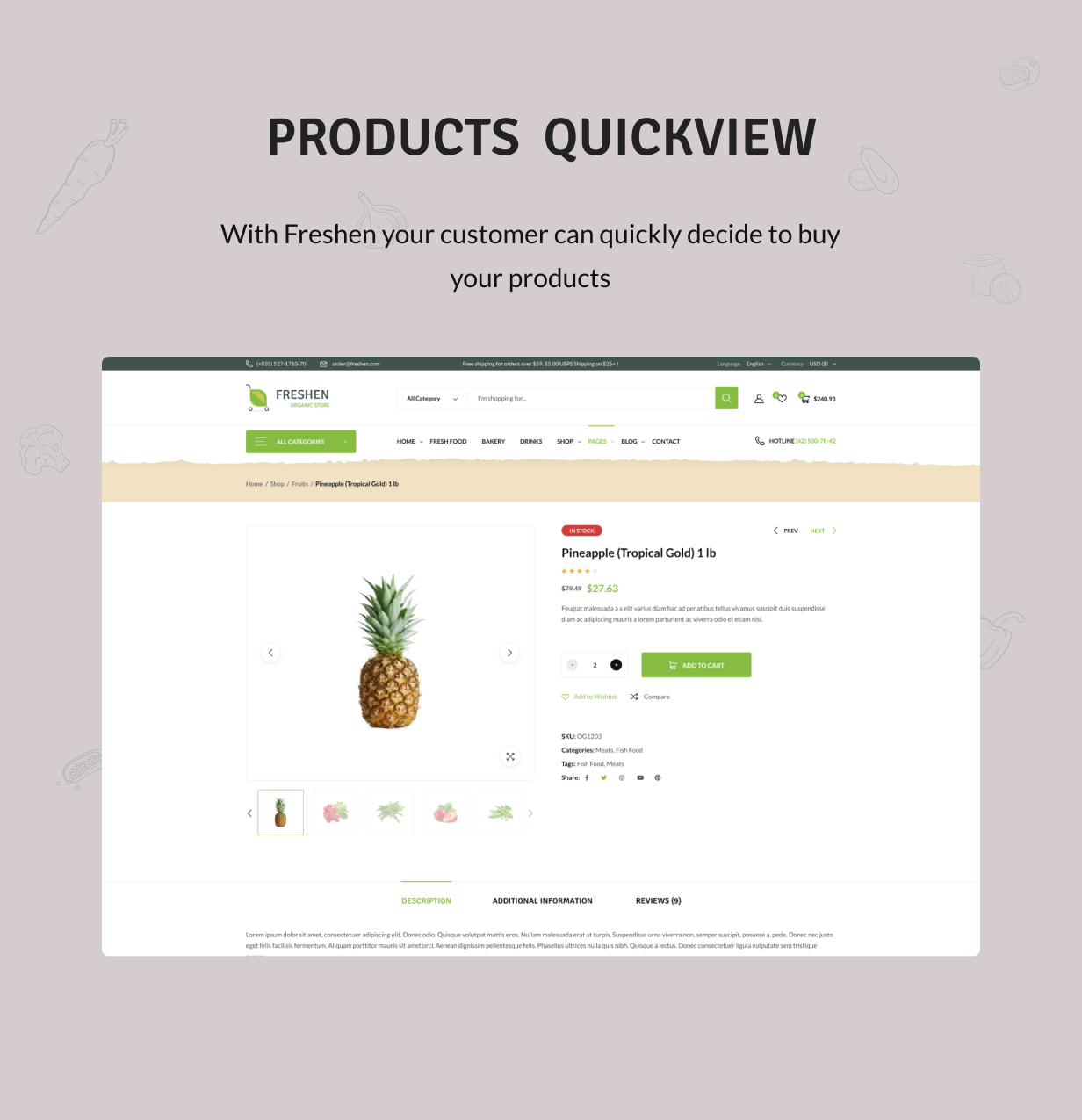Freshen – Organic Food Store WordPress Theme