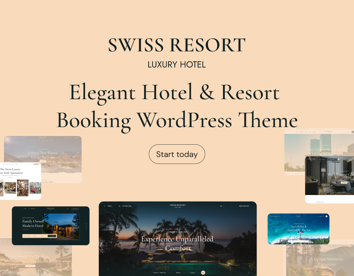 SwissResort - Resort & Hotel Booking WordPress Theme - 4
