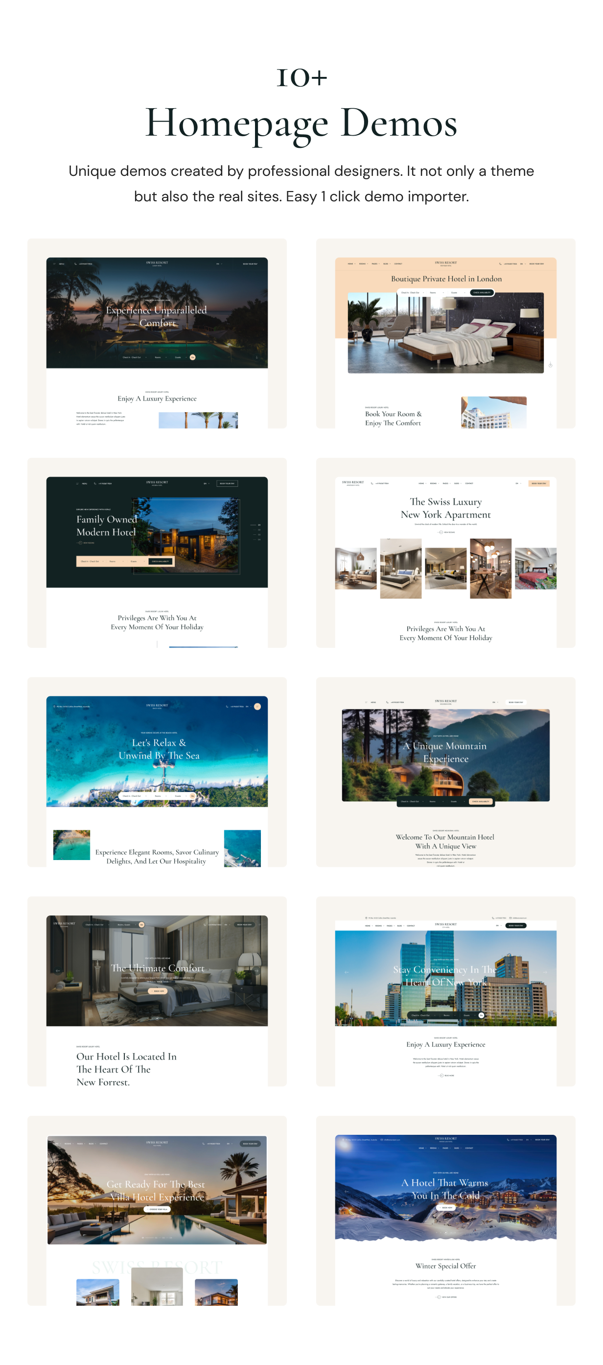 SwissResort - Resort & Hotel Booking WordPress Theme - 5